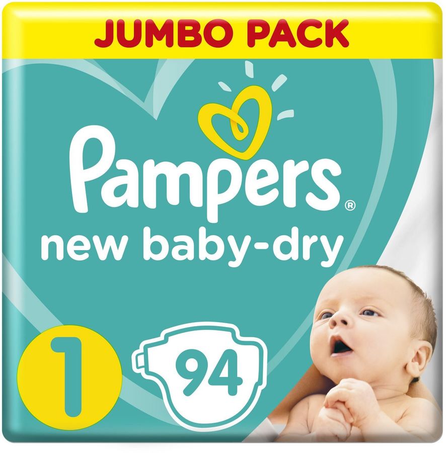 картинка PAMPERS Подгузники New Baby-Dry 2-5кг 94шт от магазина Одежда+