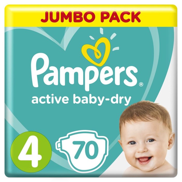 картинка PAMPERS Подгузники Baby-Dry Maxi Джамбо 9-14кг 70шт от магазина Одежда+