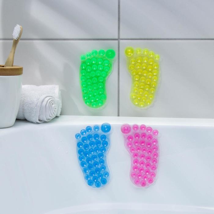 картинка Мини-коврик для ванны 11х12 см "Нога" цвет МИКС, 471352 от магазина Одежда+