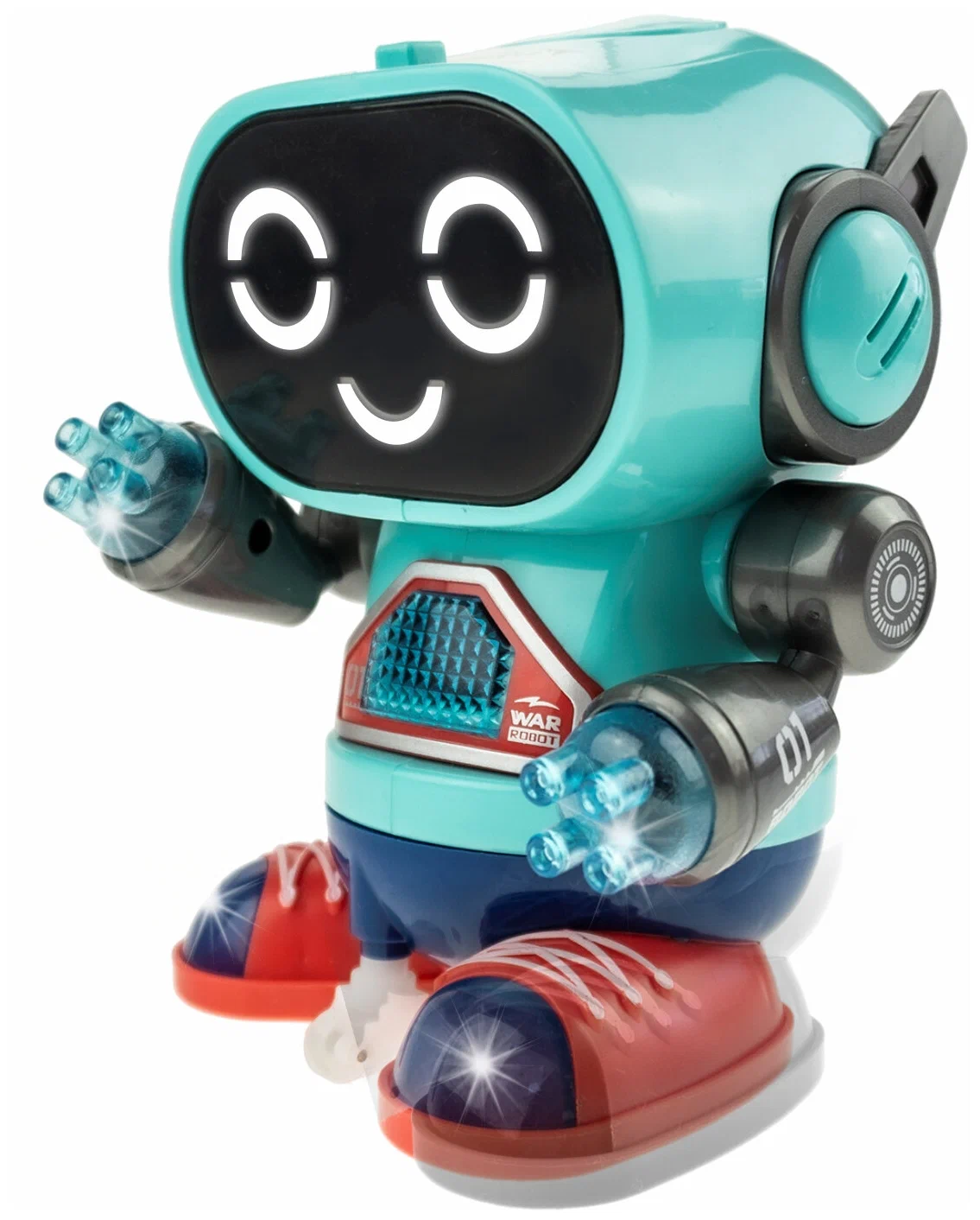 картинка ZYA-A2985-1, Робот на батарейках серии ПОТЕША 15 см.,подсветка и песенки,подвижные ру от магазина Одежда+